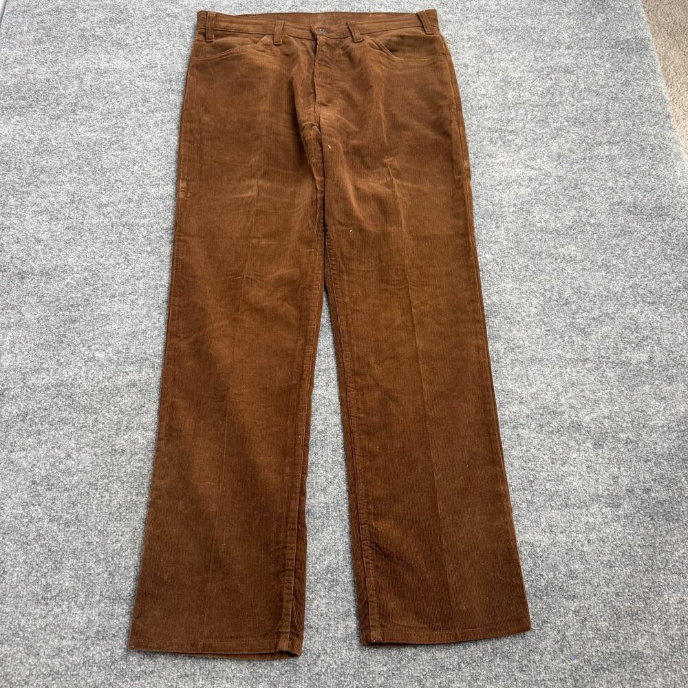 Vintage 70s 80s Levi's White Tab Brown Corduroy Pants Mens Size 36x30 Straight